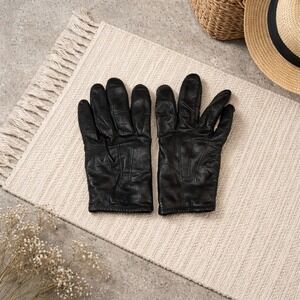 Fownes Mens Black Genuine Leather Gloves Acrylic Lined Size L XL Winter Dress